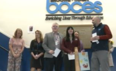 BOCES Presents Student Worker with First Ever Paycheck