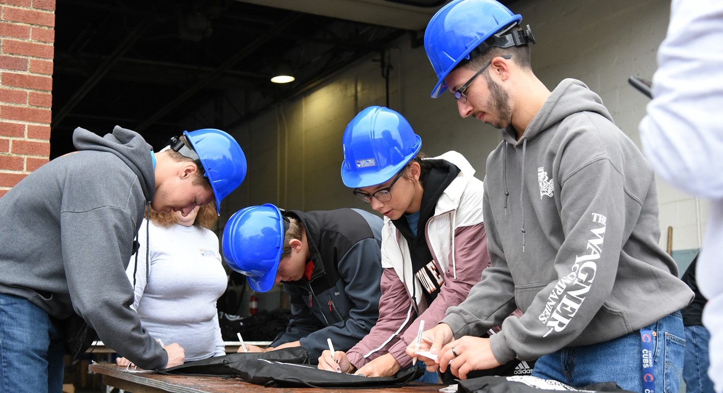 Students working on ConTech Day