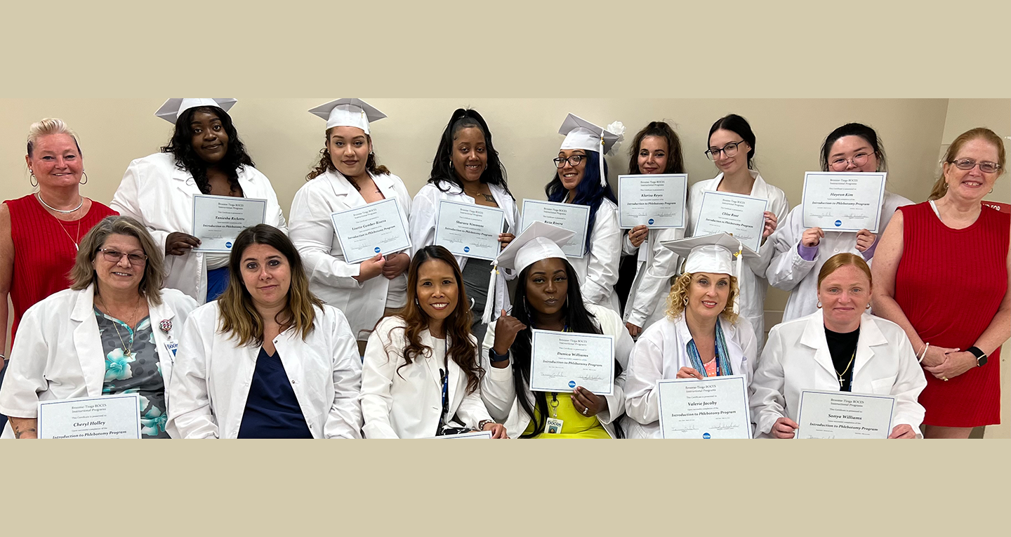 This year&#39;s Broome-Tioga BOCES Phlebotomy class